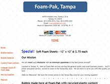 Tablet Screenshot of foam-pak.com